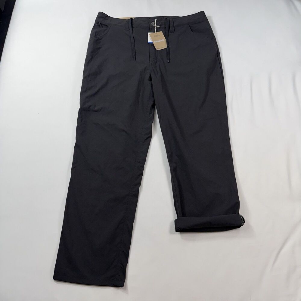 Patagonia Quandary Pants Size 14 Short Black Outdoors Hiking Gorpcore Drawstring